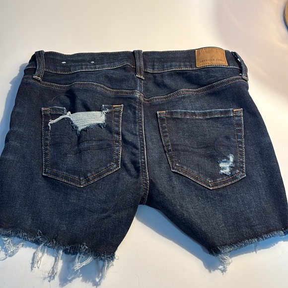 American Eagle Midi Distressed Denim Shorts - Picture 7 of 11